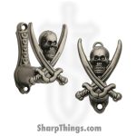 Pakistan Cutlery - PA3336 - Pirate Sword Hanger 2 Piece Set - Metal - Silver