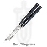 Squid Industries - 04TR04SW01BK - Mako V4.5 Bottle Opener Balisong Trainer - 304 Stainless 6061-T6 - Black