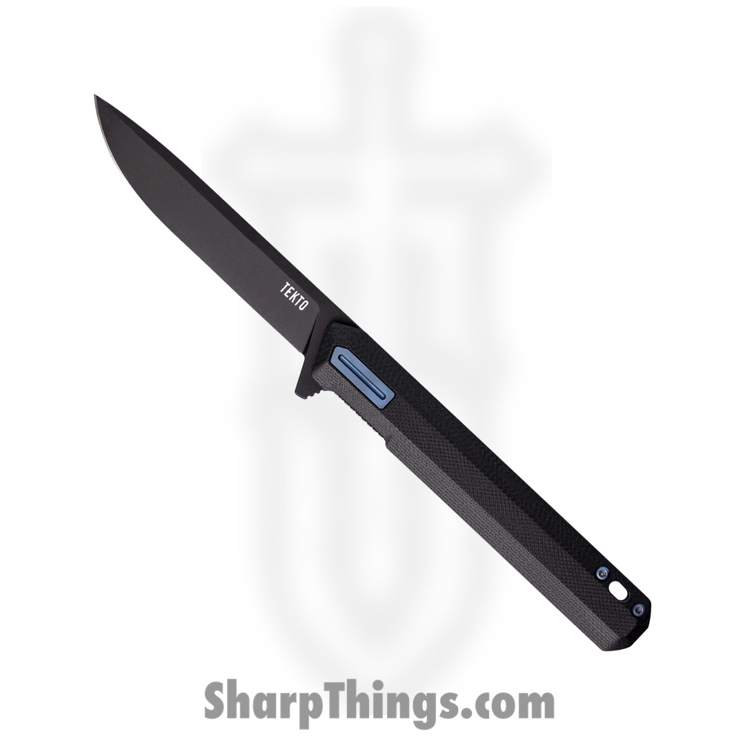 260c7fb3-2bc8-490a-9594-d9a8cbd8cc86_TKF2BBKG1BL_1.jpg Tekto - TKF2BBKG1BL - F2 Bravo - Folding Knife - D2 Coated Drop Point - G10 - Black Blue - Image 1