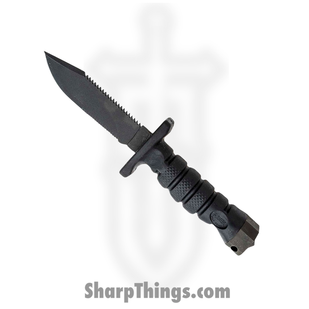 26425617-eed5-4763-a9a1-09f1015d1ed6_ON1400SEC_1.jpg Ontario Knife Company - ON1400SEC - ASEK Survival Knife 2nd - Fixed Blade Knife - 1095 Coated Clip Point - Synthetic - Black - Image 1