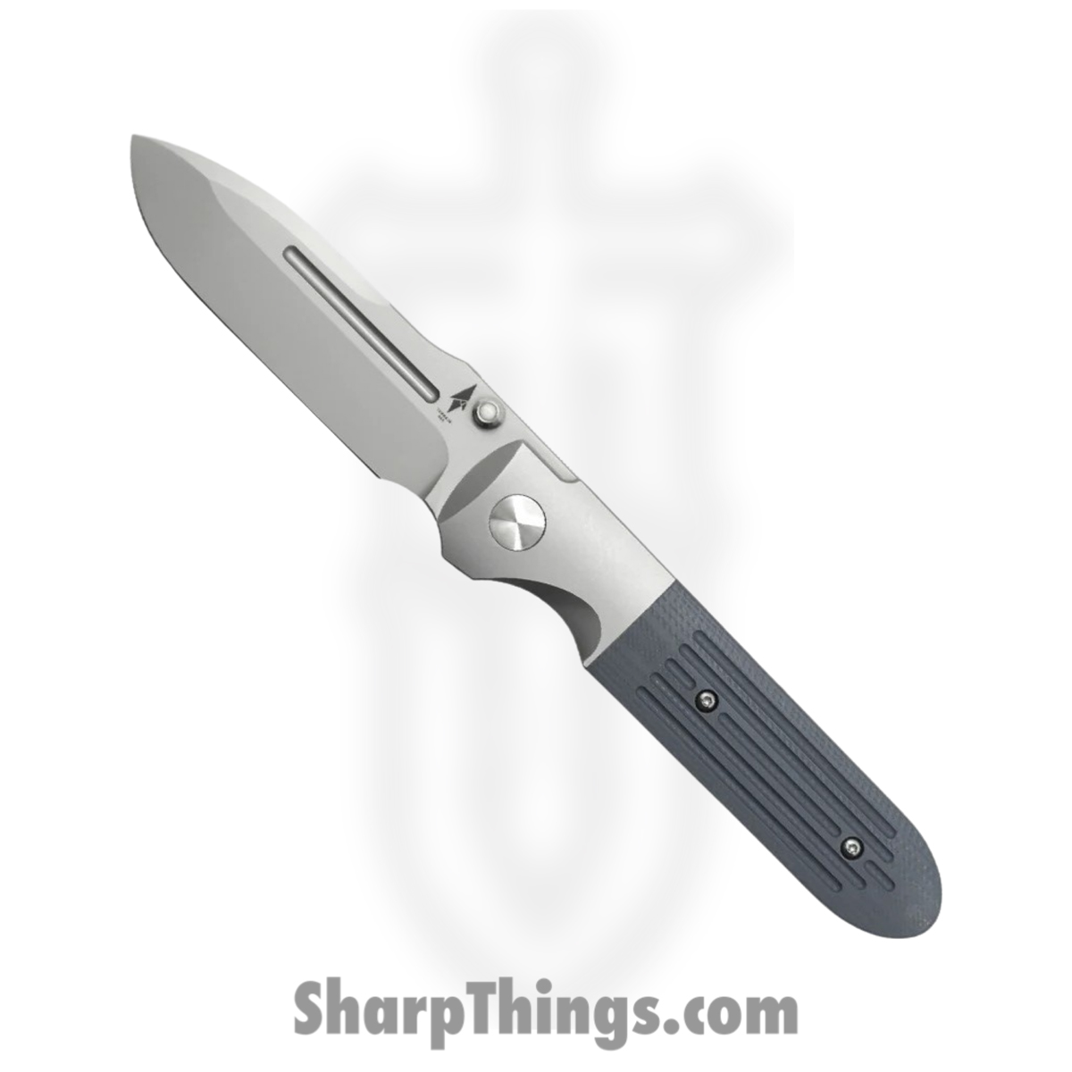 26460647-fee6-449c-9afa-ff4cac4b1cbe_TER10514_1.jpg Terrain 365 - TER10514 - Invictus ATB Framelock - Folding Knife - Terravantium™ Dendritic Cobalt Satin Clip Point - G10 - Gray - Image 1