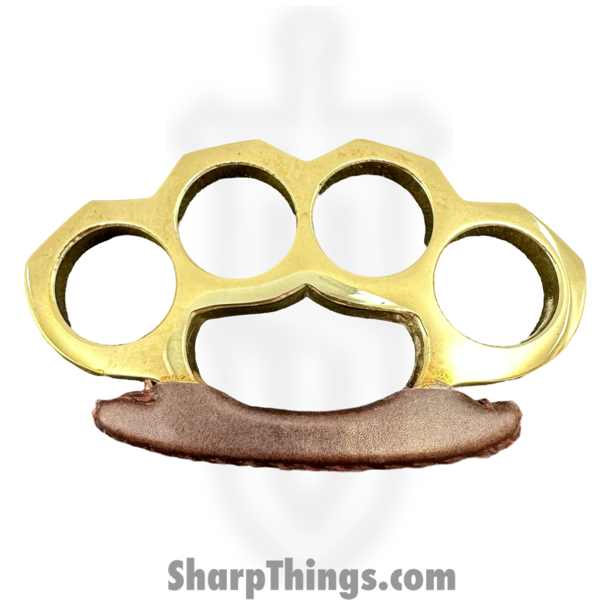 268ea397-e0a4-4184-8f55-9d50c3452402_BR-249-L_1-scaled-1.png VOC - BR-249-L - Leather Palm Brass Knuckles - Solid Brass and Leather - Polished - Image 1
