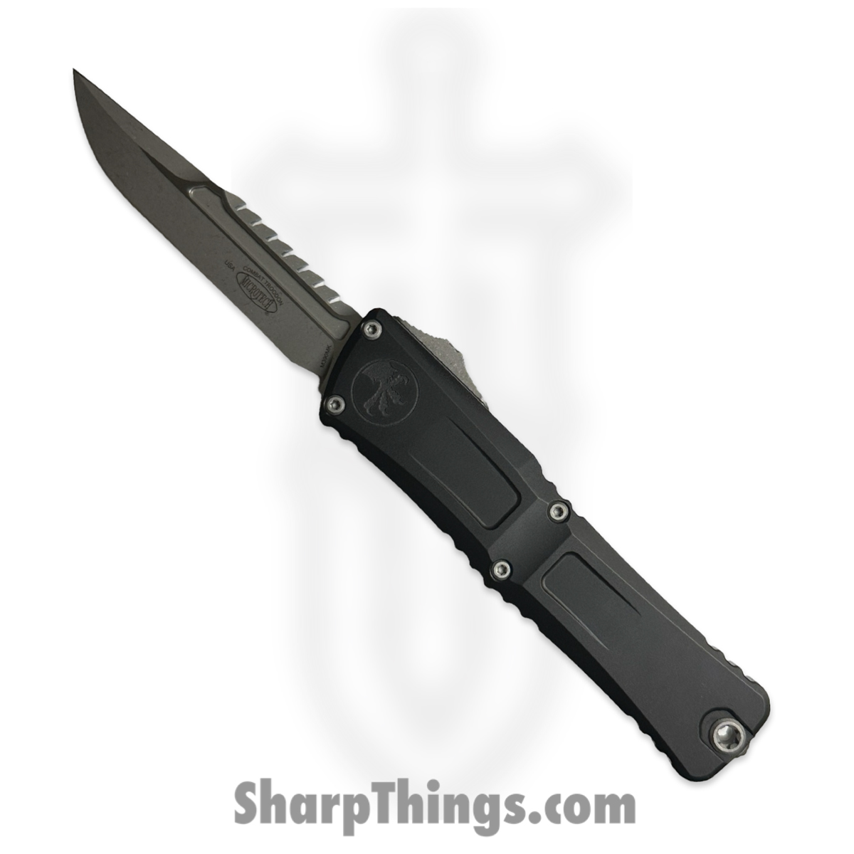 26c81c70-9e01-4dea-8c24-a73b8905b6c7_1217-10APS_1.jpg Microtech - 1217-10APS - Combat Troodon Interceptor Gen III Sig Series - OTF Auto - M390MK Apocalyptic Standard - 6061-T6 - Black - Image 1