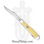 Case Cutlery - CA81091 - Trapper w/ Clip - Folding Knife - Tru-Sharp™ Stainless Polished Clip/Spey - Synthetic - Yellow