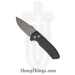 ProTech - LG411-SBR - Les George SBR - Automatic Knife - S35VN Acid Wash Drop Point - Aluminum - Black