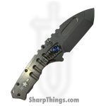 Medford Knife and Tool - MK0124TT-01TM-T2C2-BN - LH Prae "T" - Folding Knife - S45VN Tumbled Tanto - "Warthog/Star-N-Bars/Rivets" Titanium