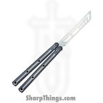 Squid Industries - KRTR-DTGM - Krake Raken V3 Trainer Dual Tone - Balisong - 410 SS Stonewash - 7075 Aluminum Alloy - Gunmetal