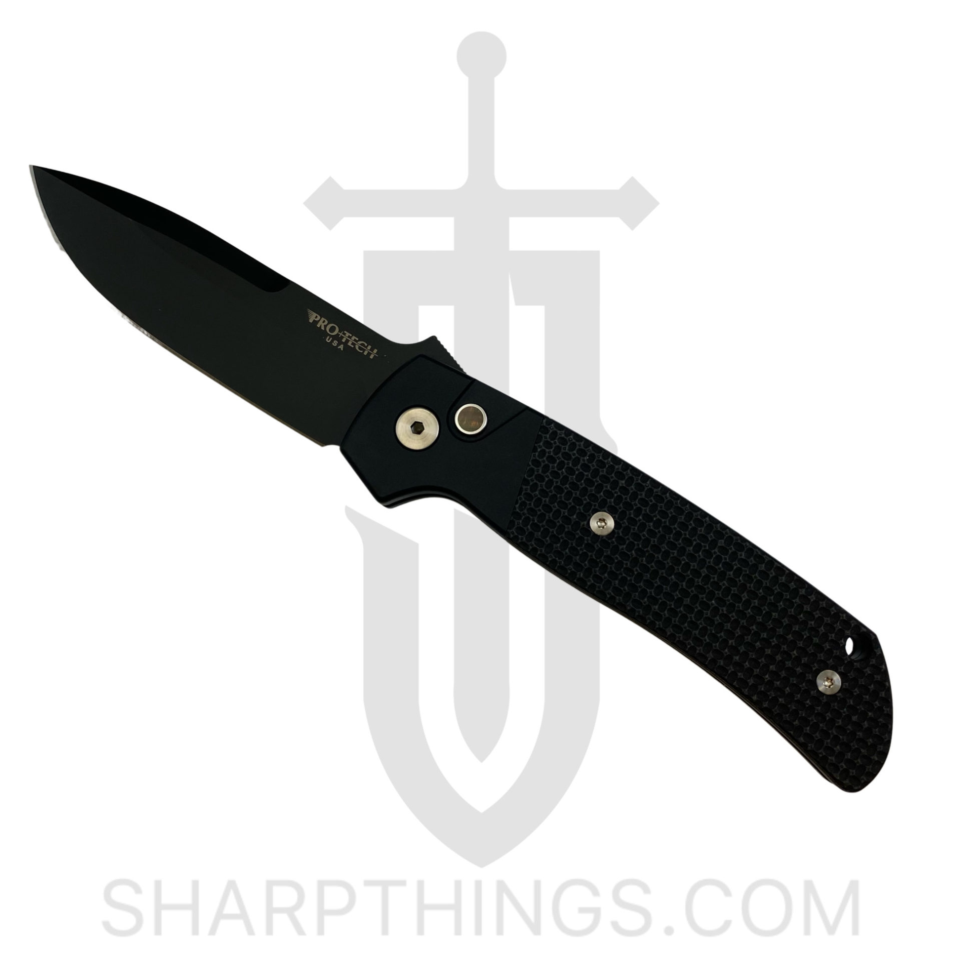 279c0a97-83f2-4bc8-97eb-27ac586b329e_BT2715_1.jpg ProTech - BT2715 - Terzuola ATCF - Automatic Knife - Magnacut Coated Drop Point - G10 - Black - Image 1