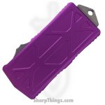 Microtech - 157-12VI - Exocet - OTF Auto - Elmax, M390, 204P Stonewash Dagger - 6061-T6 Aluminum - Violet