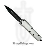 Microtech - 232-1CR - UTX-85 - OTF Auto - M390 Black Dagger- 6061-T6 Aluminum - Clear