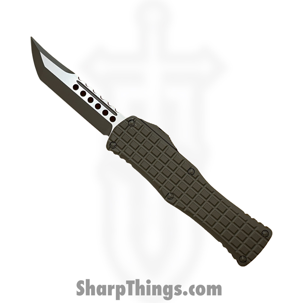 287ebb7a-c1e0-4ed8-8bae-f89d4b19cdc3_919-1FRCCHS-BLEM_1.jpg Microtech - 919-1FRCCHS-BLEM - Blemish Hera Hellhound Frag - OTF Auto - M390 Two Tone Tanto - 6061-T6 Aluminum - Cerakote Chocolate Brown - Image 1