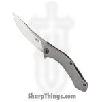 Zero Tolerance - ZT0460TI - Sinkevich - Folding Knife - CPM-20CV Stonewash Clip Point - Stonewashed Titanium - Gray