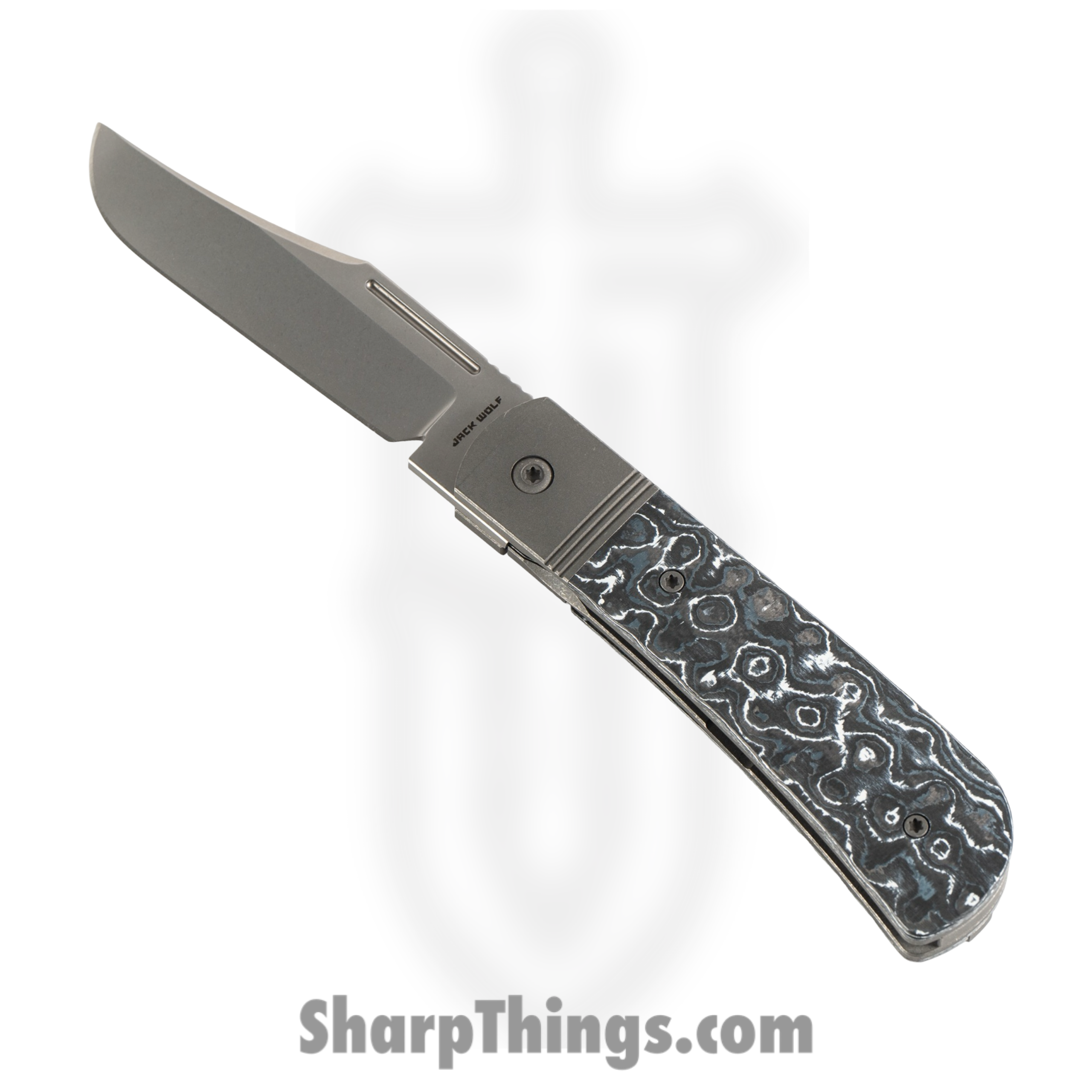 29b2f038-4dcc-4008-930d-1c78dac73f70_THEBE-01-FC-WHITE_1-scaled-1.png Jack Wolf Knives - THEBE-01-FC-WHITE - The Benny - Folding Knife - S90V Stonewash Clip Point - FAT Carbon Fiber - White Storm - Image 1