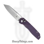 Tenable Knives - T1006V5 - Shard - Folding Knife - 14C28N Stonewash Reverse Tanto - G10 - Purple