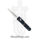 Microtech - 122-5 - Ultratech - OTF Auto - Elmax, M390, 204P Satin Dagger - 6061-T6 Aluminum - Black