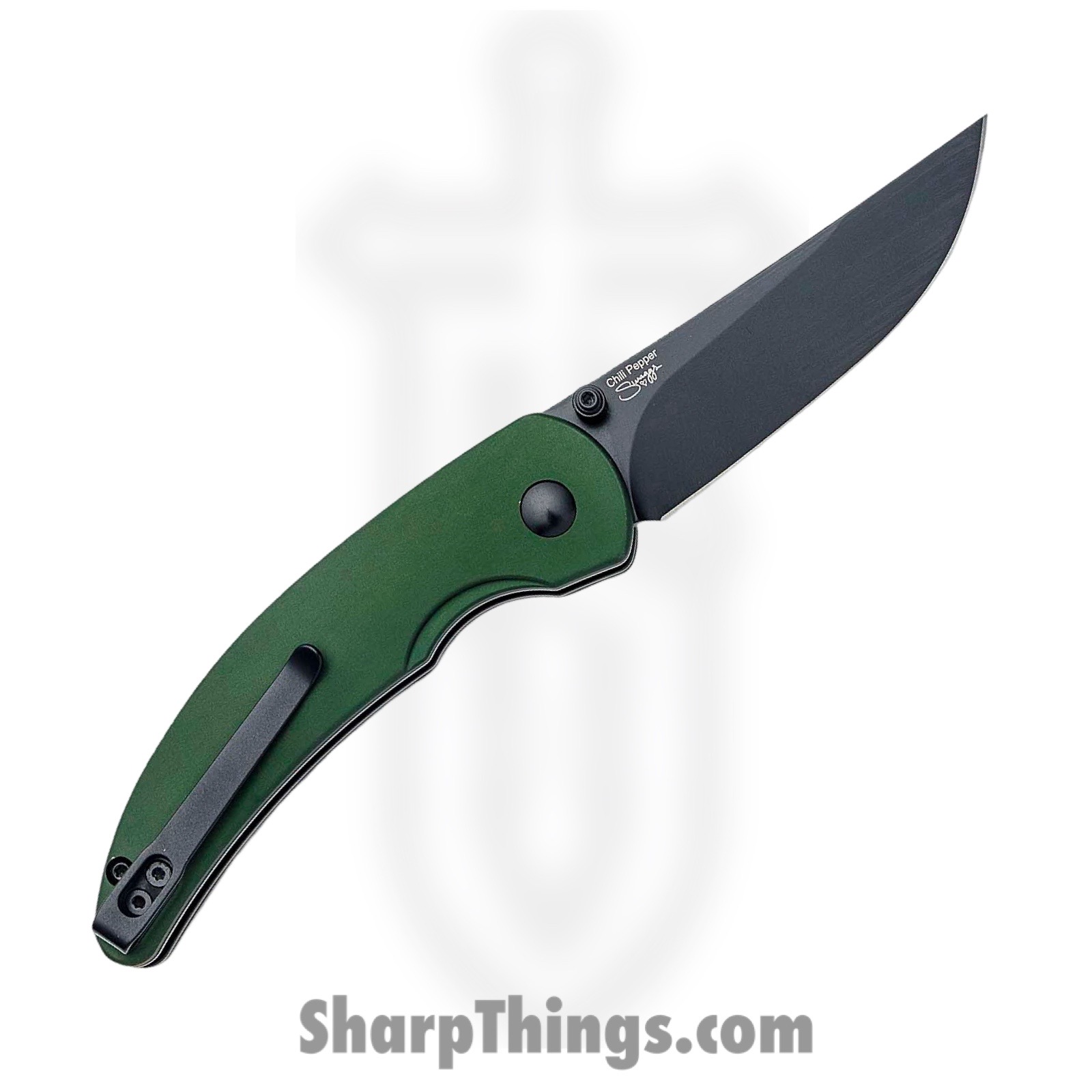 2ad01a40-e6cc-4b90-b916-66f8f3f4a0bf_KIV3601A1_1.jpg Kizer Cutlery - KIV3601A1 - Chili Pepper - Folding Knife - CPM 3V Coated Trailing Point - Aluminum - Green - Image 1