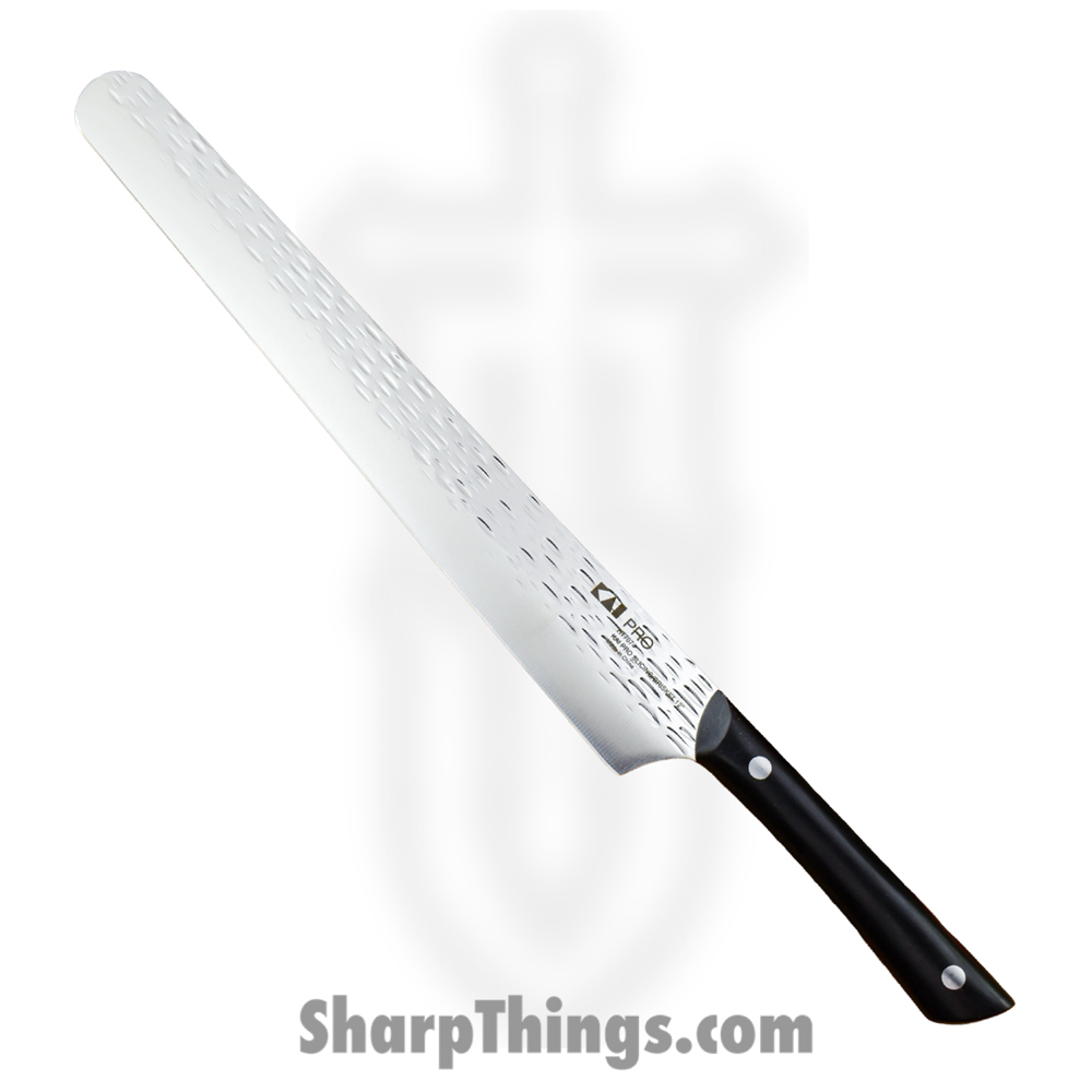 2ad994c6-2797-4bc8-93dd-bfec807d064b_HT7074_1.jpg Kai - HT7074 - Pro Slicing/Brisket 12" - Fixed Blade Knife - AUS-6 Hammered Drop Point - POM - Black - Image 1