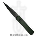 ProTech - 921-Green - Godfather - Automatic Knife - 154CM Coated Dagger - 6061-T6 Aluminum - Green