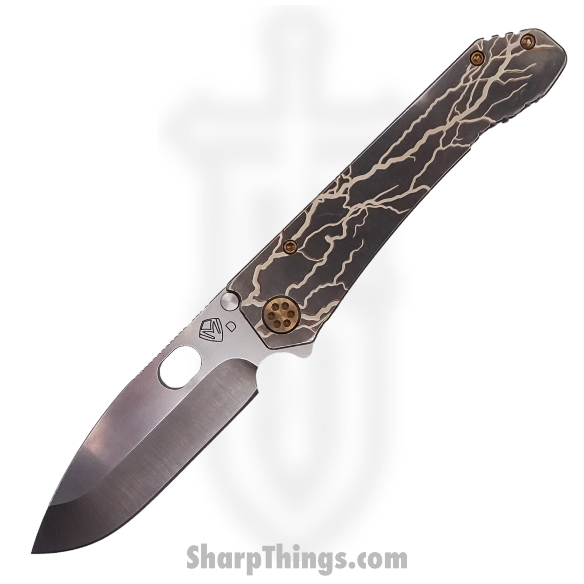 2b506ead-ca55-4f2e-b04e-c6f9151887fd_MK002DTQ-01TM-T1CA-Q4_1.jpg Medford Knife - MK002DTQ-01TM-T1CA-Q4 - 187 DP Folder Knife - Tumbled D2 Steel - "Lightning" Blue - Image 1