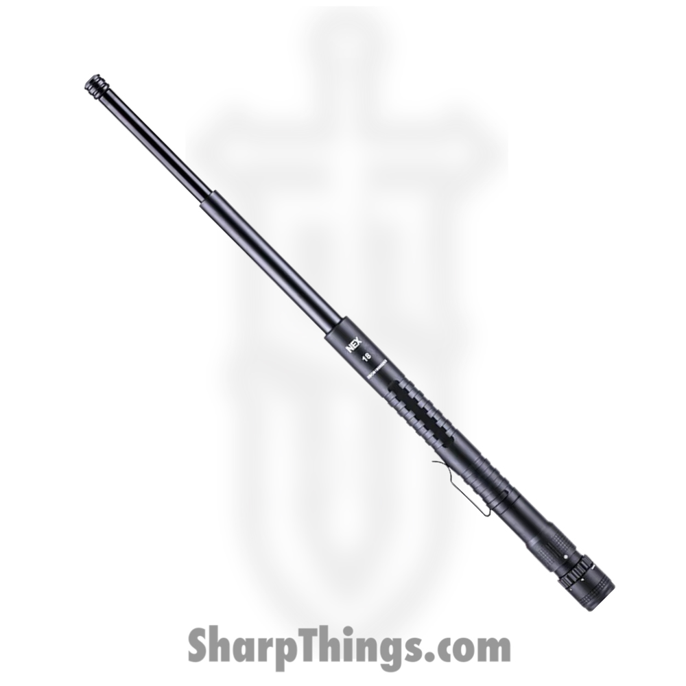 2ba9778e-fcf5-4ddc-9d35-57126530f6a7_NXN18_1.jpg NexTorch - NXN18 - NEX 18 Baton with Flashlight - Alloy and Aluminum - Black - Image 1