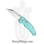 Hogue Knives - HO24103 - A01 Microswitch - Automatic Knife - CPM-154 Tumbled Wharncliffe - 6061-T6 Aluminum - Matte Aquamarine