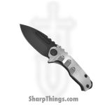 Medford Knife and Tool - MK008SPD-01TM-TPCP-BP - Micro T "Tumbled/Faced Silver" - Folding Knife - S35VN PVD Drop Point - Titanium - Silver