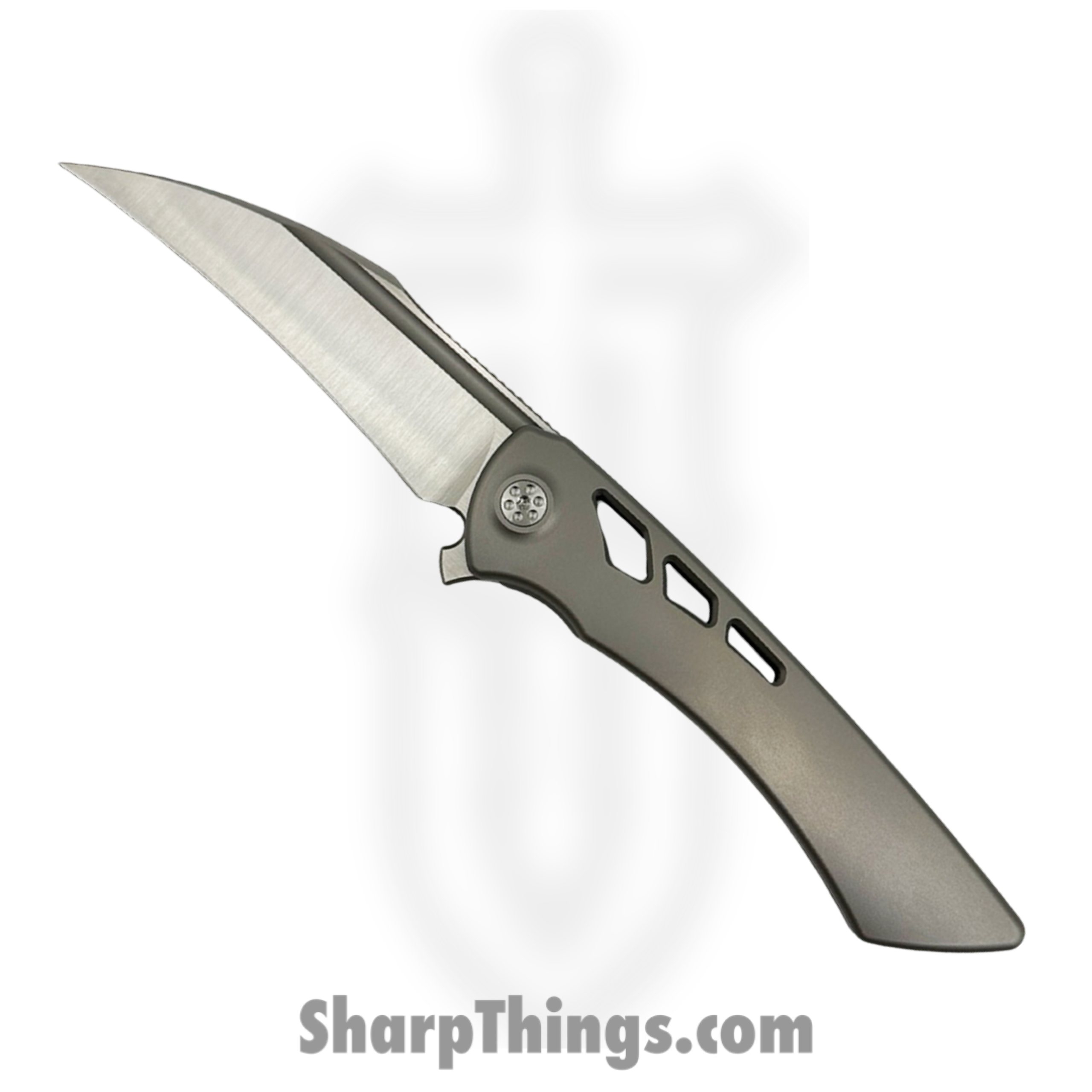 2c7a3a39-c47b-4f58-89d7-129468c0e0ce_DER-GY-AS_1-scaled-1.png SharpByDesign - DER-GY-AS - Derecho - Folding Knife - Belt Satin M390 Hawkbill - Gray Zirc Blasted Aspirated Ti - Gray - Image 1