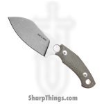 GiantMouse - GMF1-XL-GRN-CANVAS - GMF 1 XL - Fixed Blade Knife - N690 Stonewash Sheepsfoot - Micarta - Green