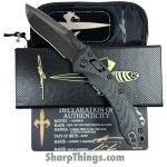 Marfione Custom - 204MCK623 - Custom Amphibian - Manual Folding Knife - Ram-Lok - M390 Iced Diamondwash DLC Spear Point - CF - Black
