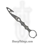 Benchmade - 179GRY - SOCP Rescue Tool - Fixed Blade Knife - 440C SS Coated Rescue Hook - Skeletonized - Black