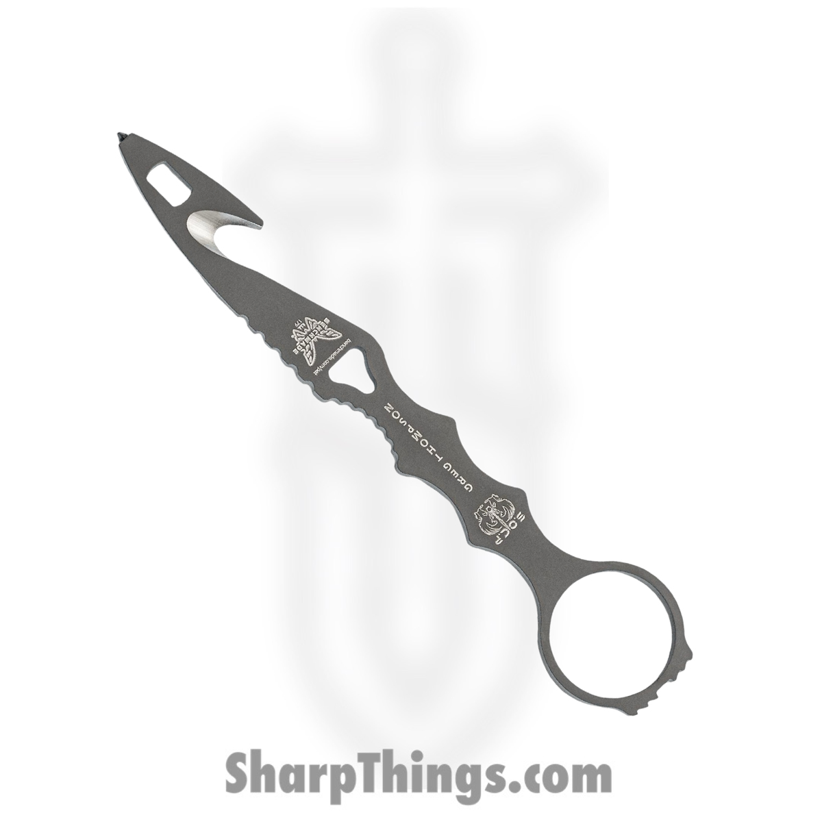 2ce4ab63-3723-4f3a-85e9-79c43e26b657_179GRY_1.jpg Benchmade - 179GRY - SOCP Rescue Tool - Fixed Blade Knife - 440C SS Coated Rescue Hook - Skeletonized - Black - Image 1