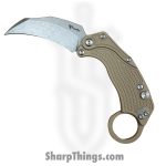 Reate Knives - EXOKSWTN - EXO-K - Gravity Karambit 2pc Set - Folding Knife - Stonewash N690 - Tan