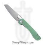 Kubey - KUB365C - Elang - Folding Knife - AUS-10A Blasted Sheepsfoot - G10 - Jade