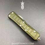 Microtech - 231II-4ODS - UTX-85 II Signature Series - OTF Auto - M390 Satin Drop Point - 6061-T6 Aluminum - OD Green