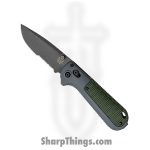 Benchmade - 430SBK - Redoubt - Folding Knife - D2 Coated Drop Point P/S - Grivory - Gray Green