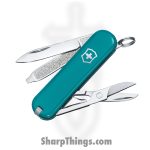 Victorinox - VN0622323G - Classic SD - Folding Knife - Stainless Polished Multi Tool - ABS/Celidor - Mountain Lake Teal