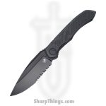 Microtech - 190C-2DLCTCFITI - Anax - Folding Knife - M390 Coated Drop Point - Titanium/CF Inlay - Black
