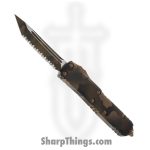 Microtech - 233-3CCS - UTX-85 - OTF Auto - Elmax, M390, 204P Coated Tanto - 6061-T6 Aluminum - Coyote Camo