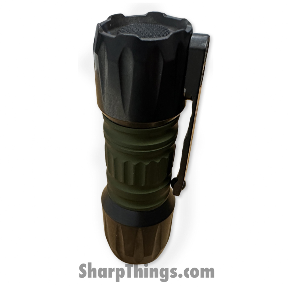2f312001-cb2c-4a3a-b75d-b9f3fecdbcf3_H090-GRN-DLC_1.jpg Heretic Knives - H090-GRN-DLC - Hyperion Flashlight - 1200Ln - DLC Black - OD Green - Image 1