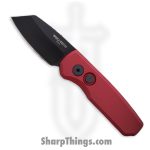 ProTech - R5403-Red - Runt 5 - Automatic Knife - Magnacut DLC Reverse Tanto - 6061-T6 Aluminum - Red