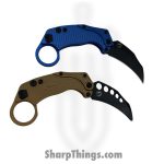 Reate Knives - EXOKPVBL - EXO-K - Gravity Karambit 2pc Set - Folding Knife - PVD N690 - Blue