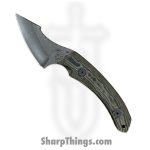 Dishonor Blades - DB-Fjord-LS-BLR - Chimera Edc - Fixed Blade Knife - Uddeholm Rigor (A2) Coated Light Stonewash Mod. Wharncliffe - Richlite - Blue