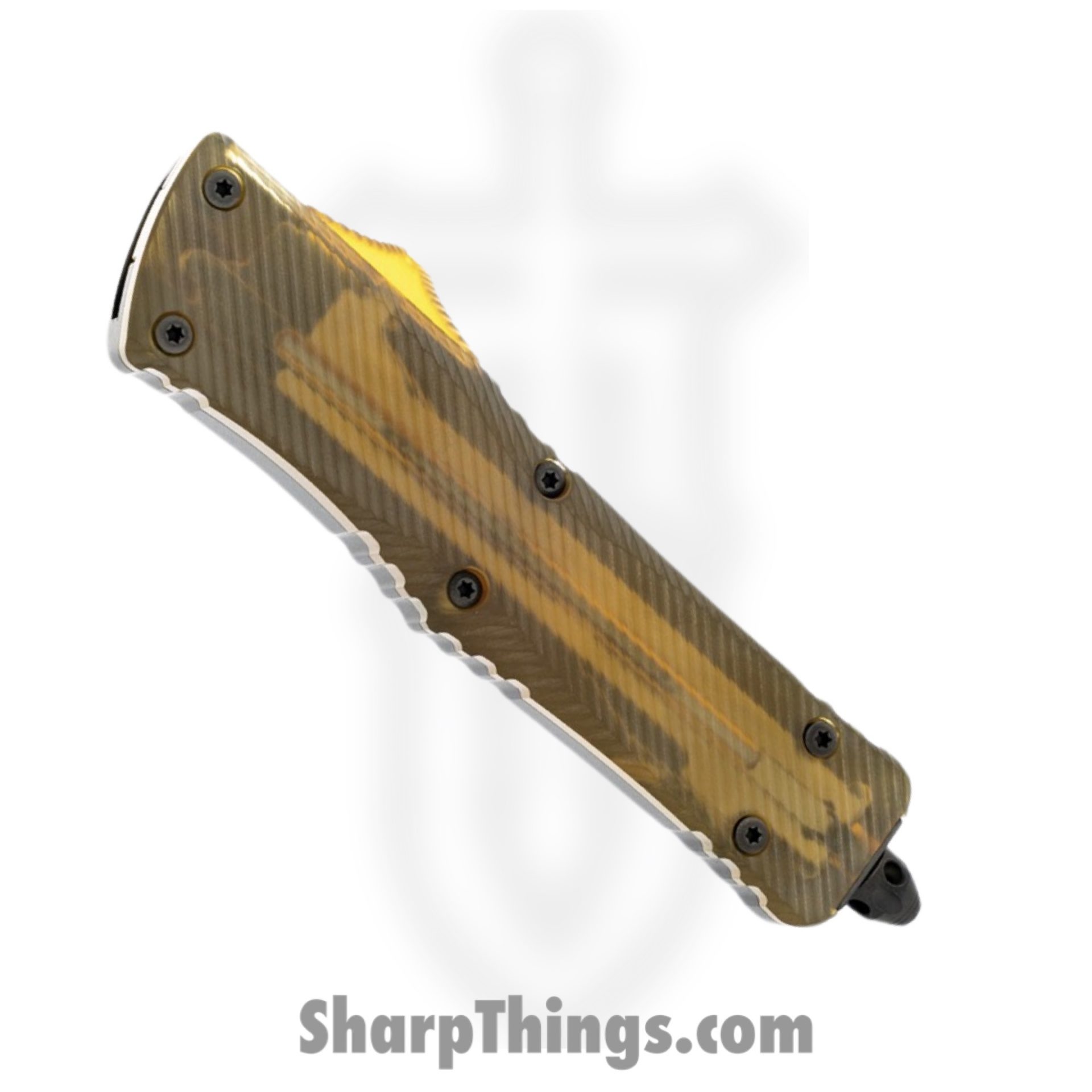 2fb9a5b5-a9b0-47cf-a8db-922e41d6e774_142-1DLCTULS_1.jpeg Microtech - 142-1DLCTULS - Combat Troodon - OTF Auto - DLC Double Edge Dagger - Ultem Aluminum - Ultem - Image 1