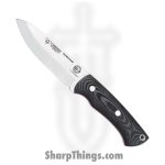 Cudeman - CUD206M - Bushcrafter - Fixed Blade Knife - Bohler N690 Satin Drop Point - Micarta - Black