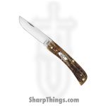 Case Cutlery - CA65310 - Sod Buster Jr - Folding Knife - Tru-Sharp™ Stainless Polished Skinner - 6.5 Bonestag - Brown