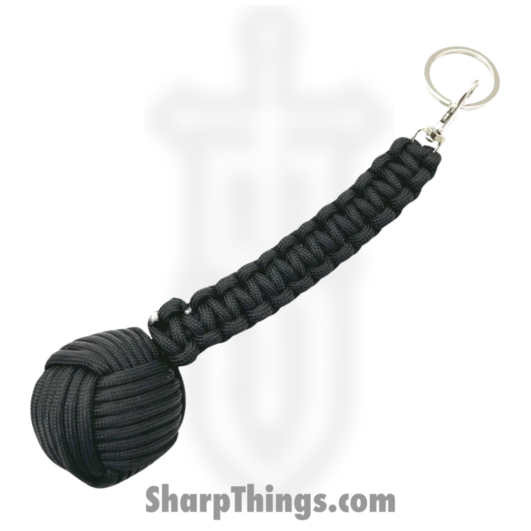 30201390-515d-4265-8533-043edb0ddcaf_6552-BK_1.jpg GS Knife Co. - 6552-BK - Mega Monkey Fist - 9.2oz Solid Steel Ball - Paracord - Black - Image 1