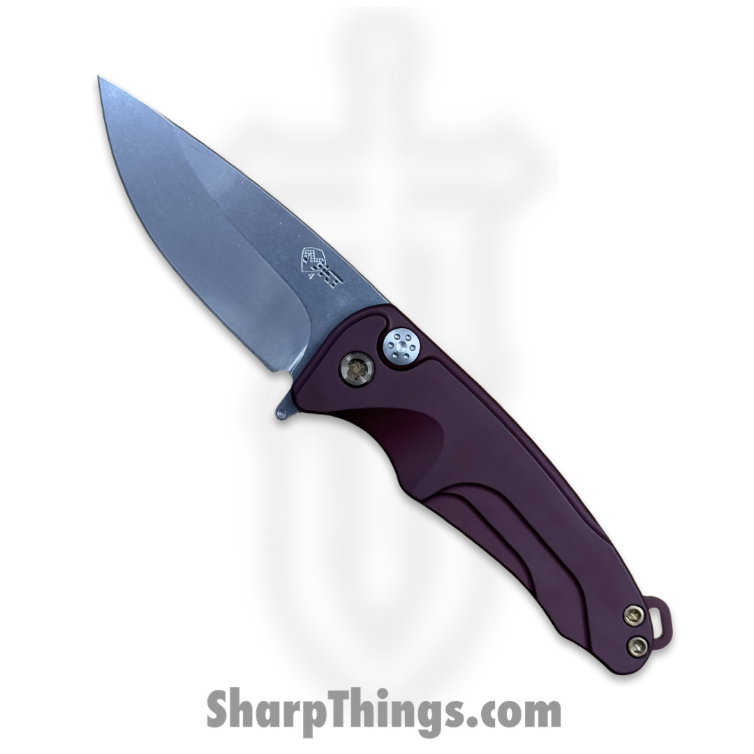 3047be84-6134-4be0-bcd5-0dcc233a408e_MK0394TQ-41AR-T1C1-Q4_1.jpg Medford Knife - MK0394TQ-41AR-T1C1-Q4 - Smooth Criminal Button Lock Folder - Tumbled S45VN - Red - Image 1