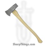 Hardcore Hammers - HCHTRF40NC27 - Forester TR Axe Natural 27 - 4140 Alloy Stonewash - American Hickory - Brown