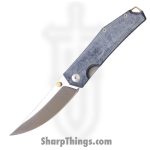GiantMouse - CLYDE-DENIM-MICARTA - Ace Clyde - Folding Knife - 20CV Stonewash Trailing Point - Micarta - Denim