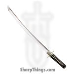 Cold Steel - CS88W - Emperor Series Wakizashi - Fixed Blade Knife - 1055 HC Satin Sword - Cord Wrapped - Black